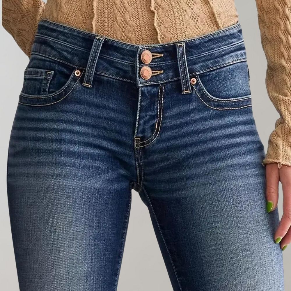 Stilla | Flare Jeans med Høj Talje Denim Klassisk & Elegant