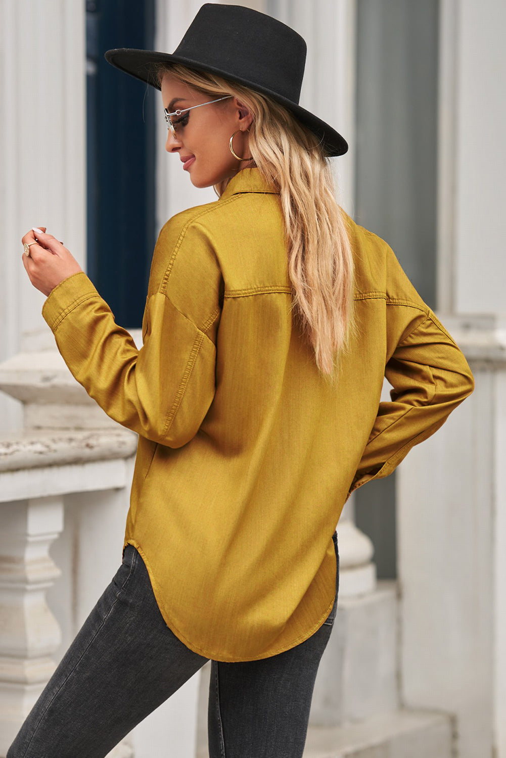 Stilla | Knap-op Krave Denim Top