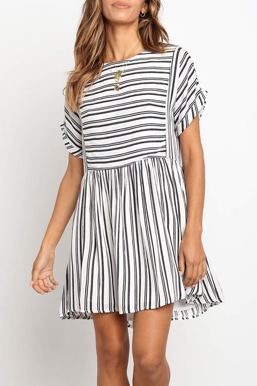 Stilla | by Your Side Striped Short Sleeve Mini Dress Online