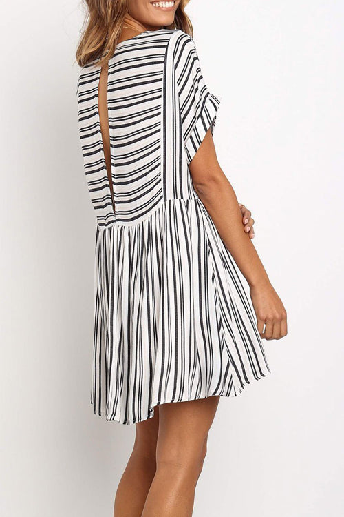 Stilla | by Your Side Striped Short Sleeve Mini Dress Online