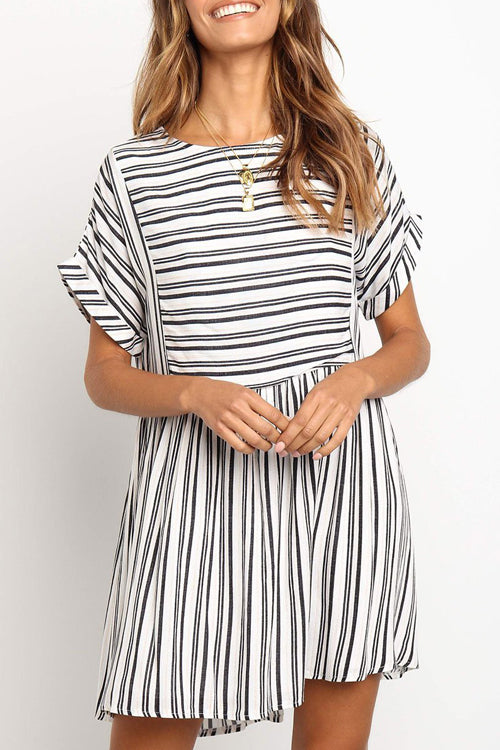 Stilla | by Your Side Striped Short Sleeve Mini Dress Online