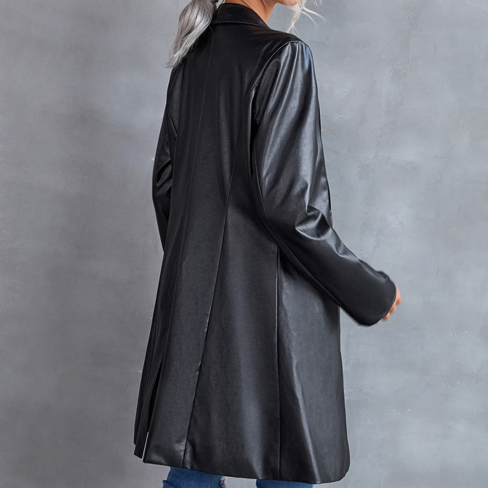 Stilla | Kvinders Læder Slank Vindjakke Blazer