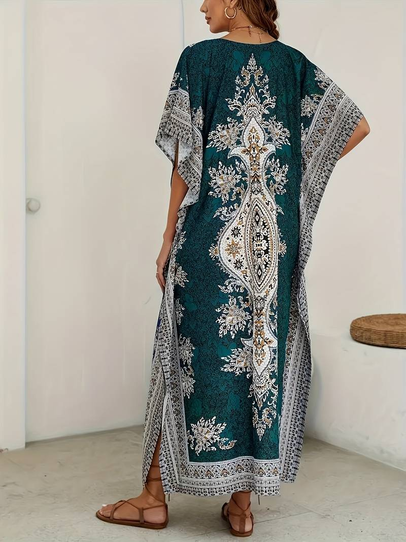 Stilla | Tropisk Kjole Med Tribal Print Online salg