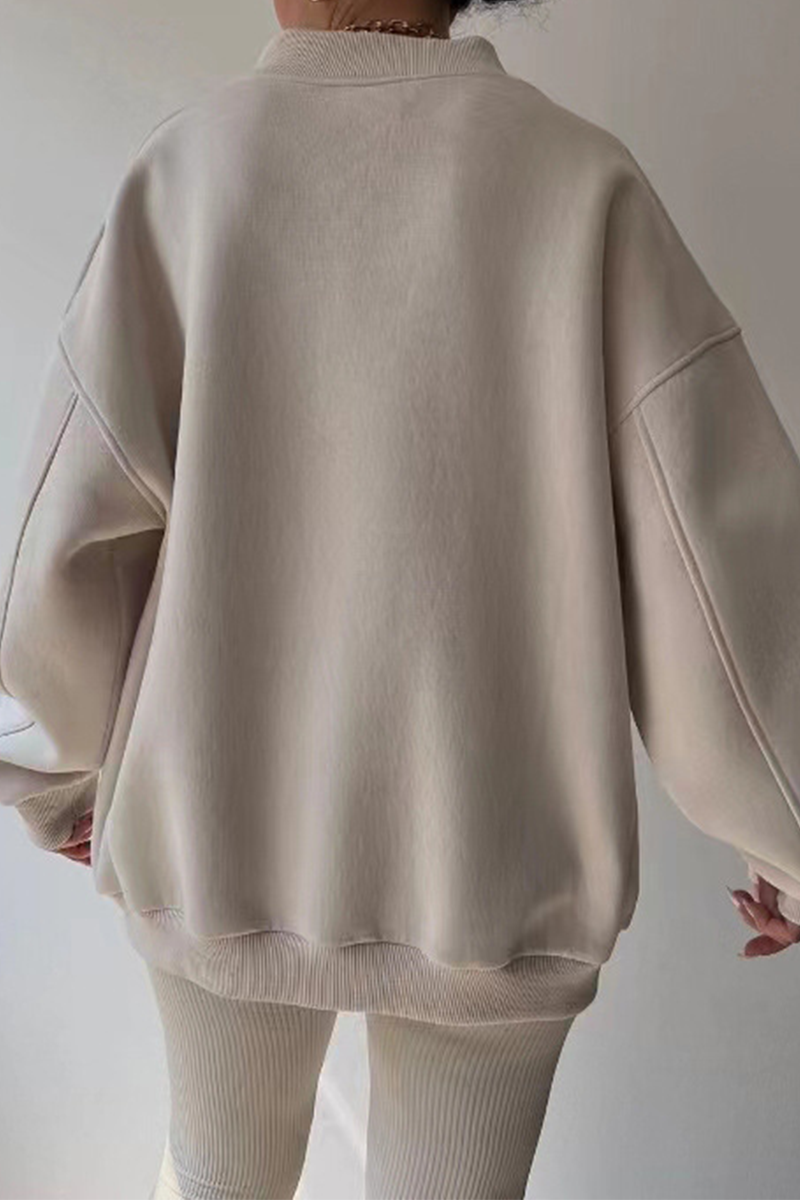Stilla | Behagelig Hoodie Med V-Hals I Patchwork Stil Til Hverdagen