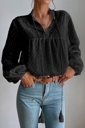 Stilla | Swiss Dot Babydoll Top Udsalg