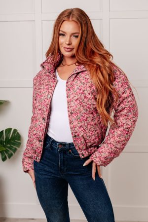 Stilla | Blomstersteppjakke i Flermalet Rosa