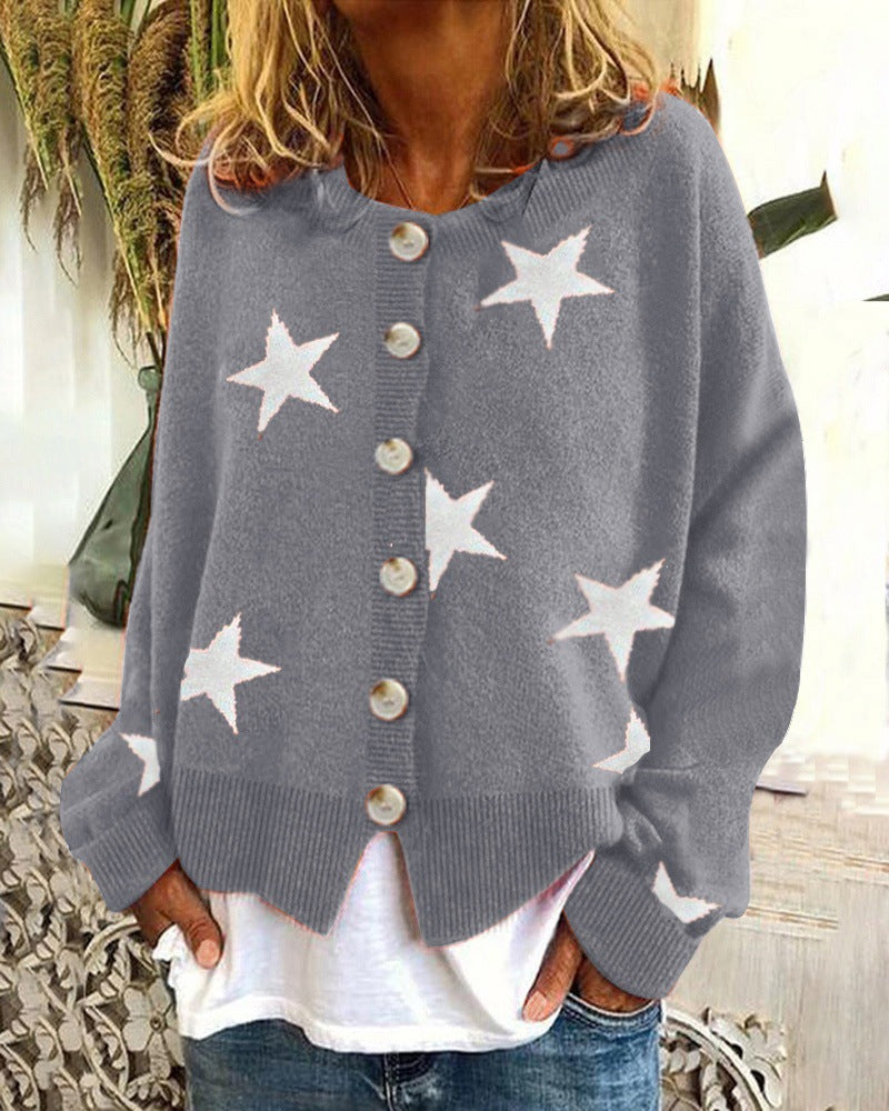 Stilla | Dame Cardigan Med Stjernebluse