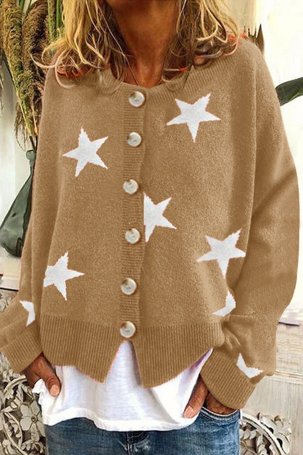 Stilla | Dame Cardigan Med Stjernebluse