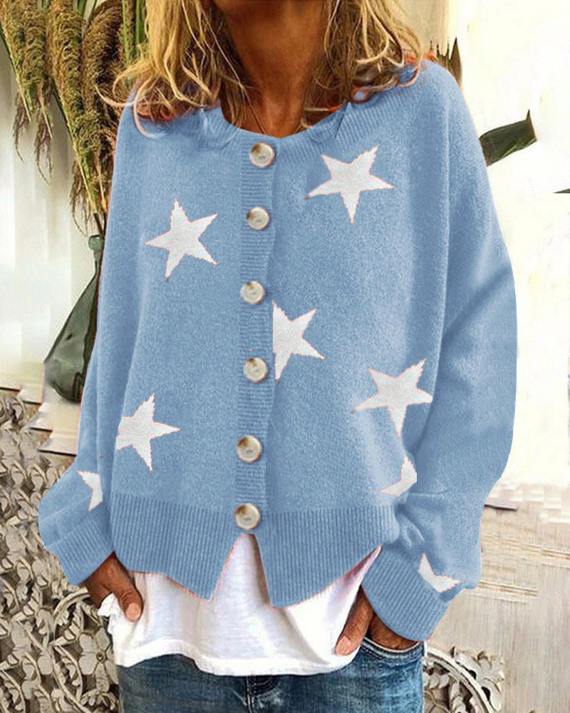 Stilla | Dame Cardigan Med Stjernebluse