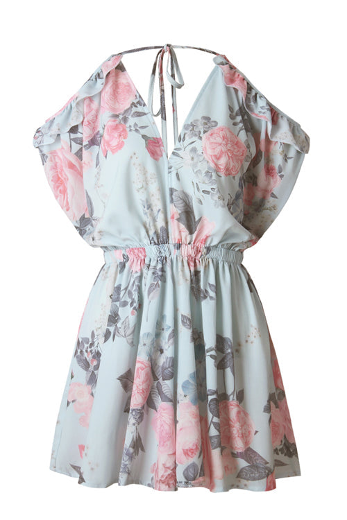 Stilla | Kold Skulder Ruffle Print Romper Online