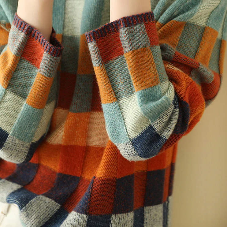 Stilla | Patchwork Pullover i Kashmir