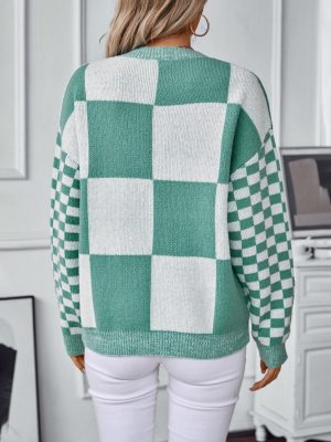 Stilla | Farveblok Rundhalset sweater med ærmer Rabat