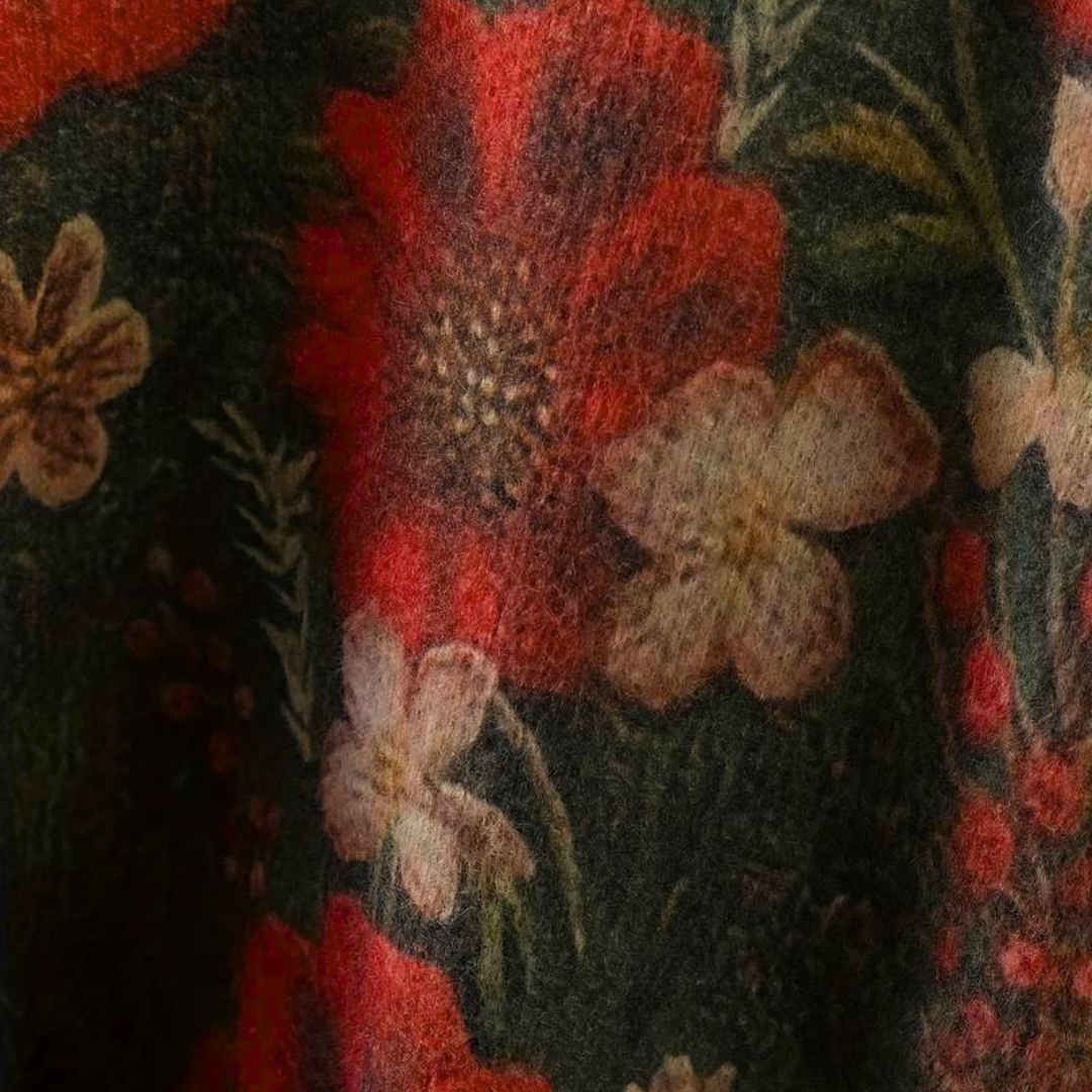Stilla | Farverig Dame Blomsterpullover Online Hot Salg