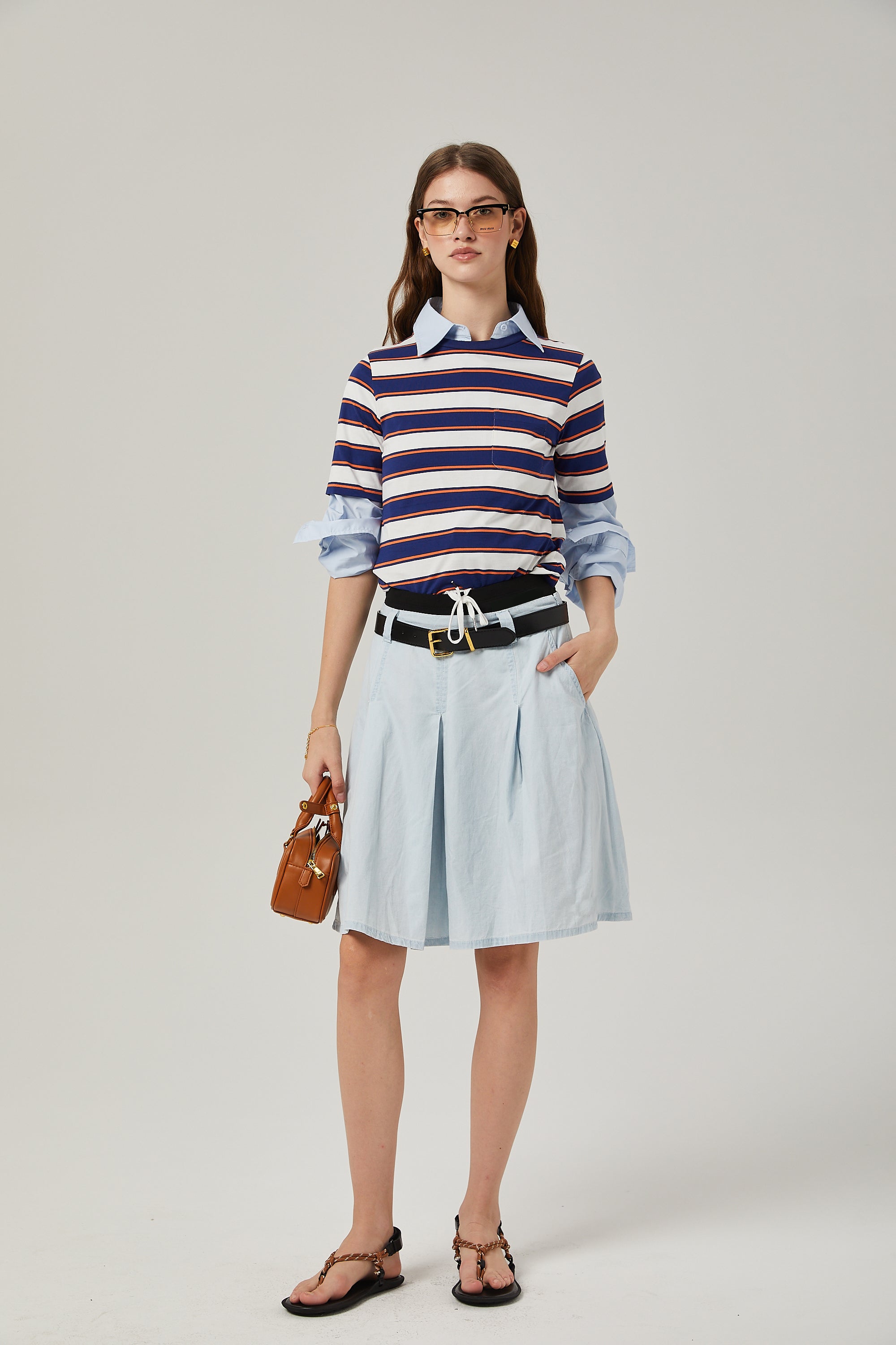 Stilla | Stripe Print Bomulds T-Shirt