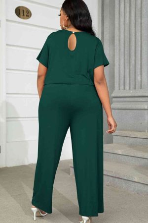 Stilla | Størrelse Drawstring Waist Kortærmet Jumpsuit