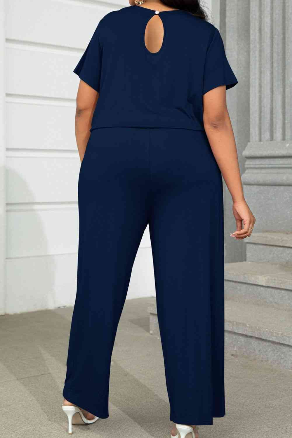 Stilla | Størrelse Drawstring Waist Kortærmet Jumpsuit
