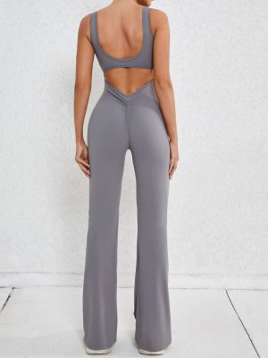 Stilla | Bred Strop Scoop Hals Aktiv Jumpsuit