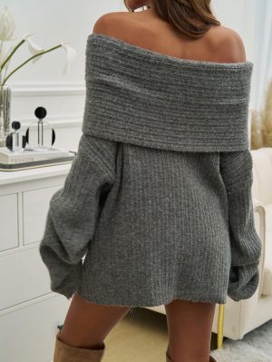 Stilla | Off|Shoulder Loose Strikket Pullover
