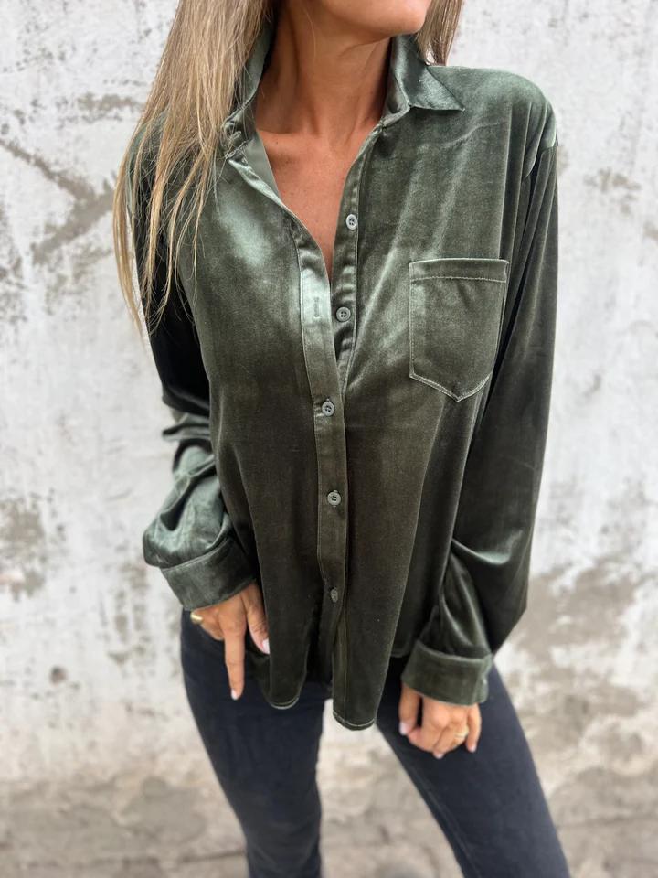 Stilla | Vintage Velvet Skjorte Tendencias Velvet Mode