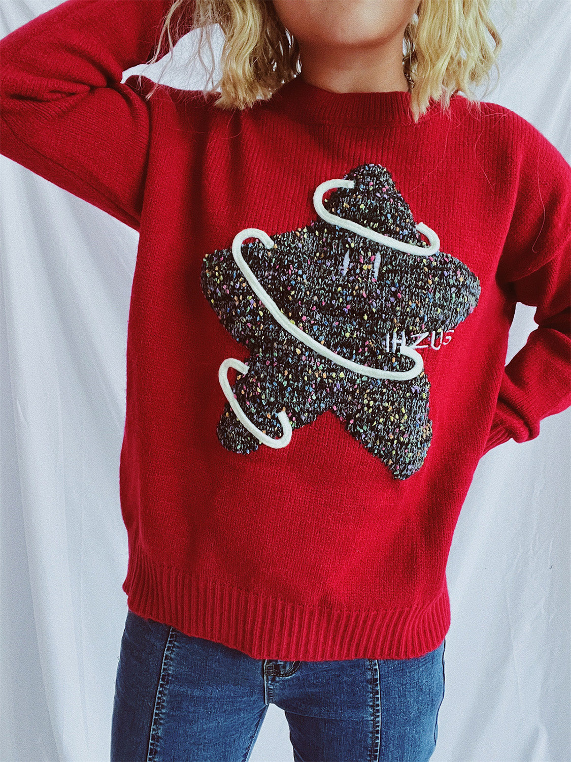 Stilla | Star Rund Hals Langærmet Sweater