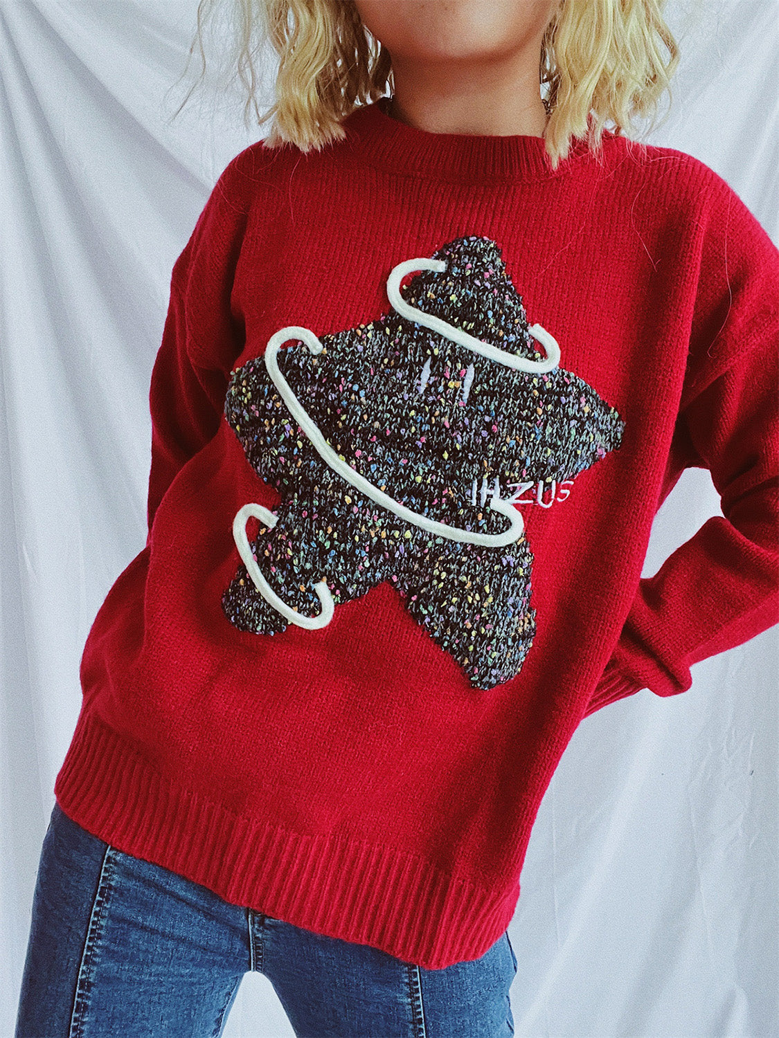 Stilla | Star Rund Hals Langærmet Sweater
