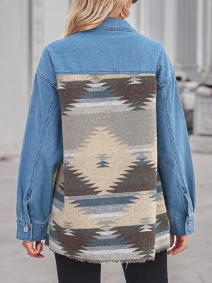 Stilla | Raw Hem Knapper Denim Jakke
