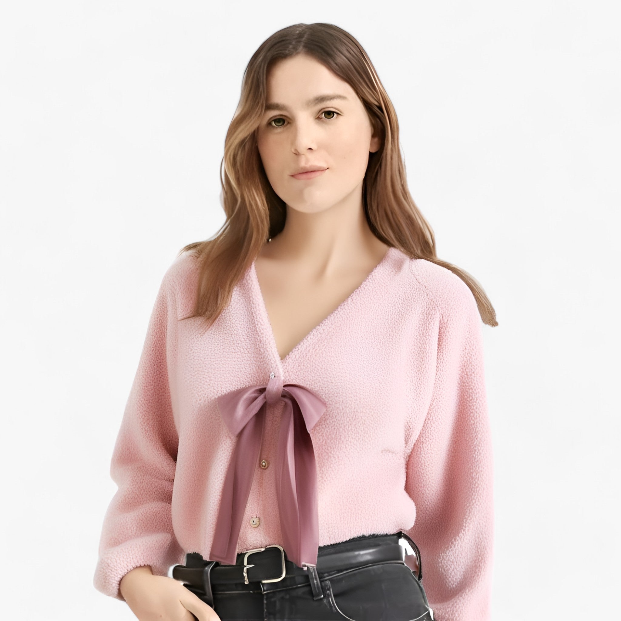 Stilla | Smuk pink strikjakke