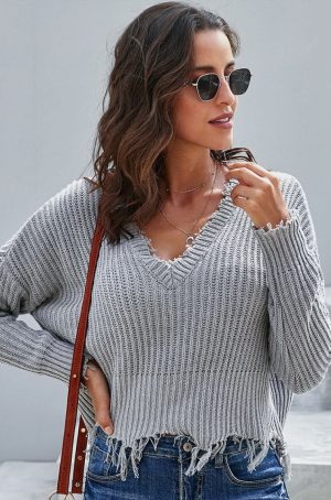 Stilla | Trøje med Elegante Frynser