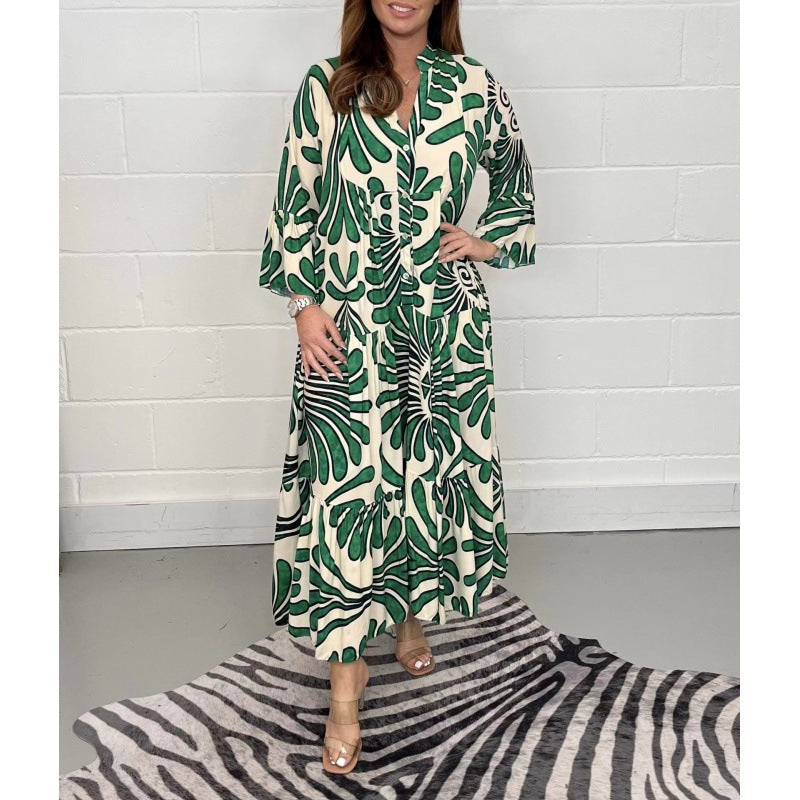 stilla-chic-loose-fashion-v-hals-chiffon-plisseret-kjole_2.jpg Stilla | Chic Loose Fashion V-Hals Chiffon Plisseret Kjole