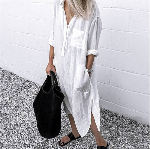 Stilla | Linnedress med lommer