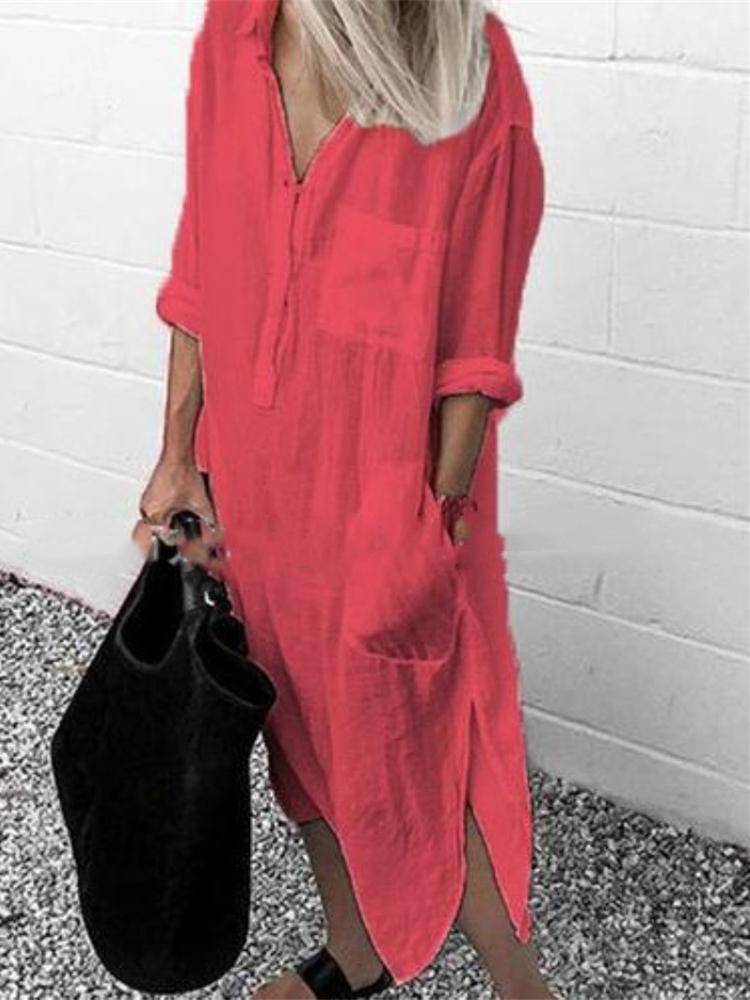 Stilla | Linnedress med lommer
