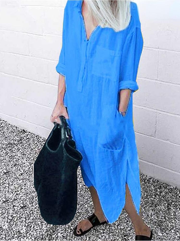 Stilla | Linnedress med lommer