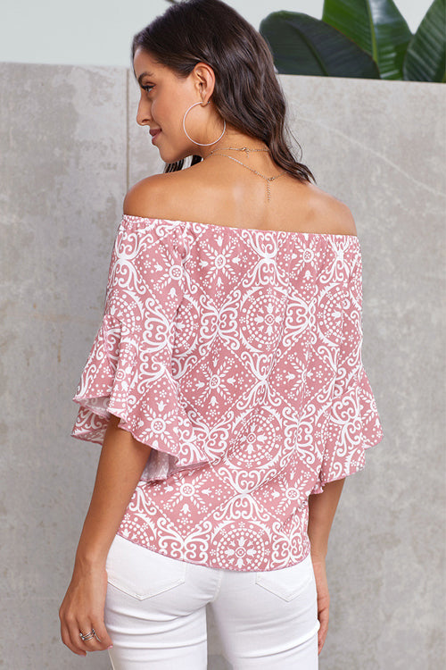 Stilla | Style Spotting Off the Shoulder Print Til Toppen Online Hot Salg