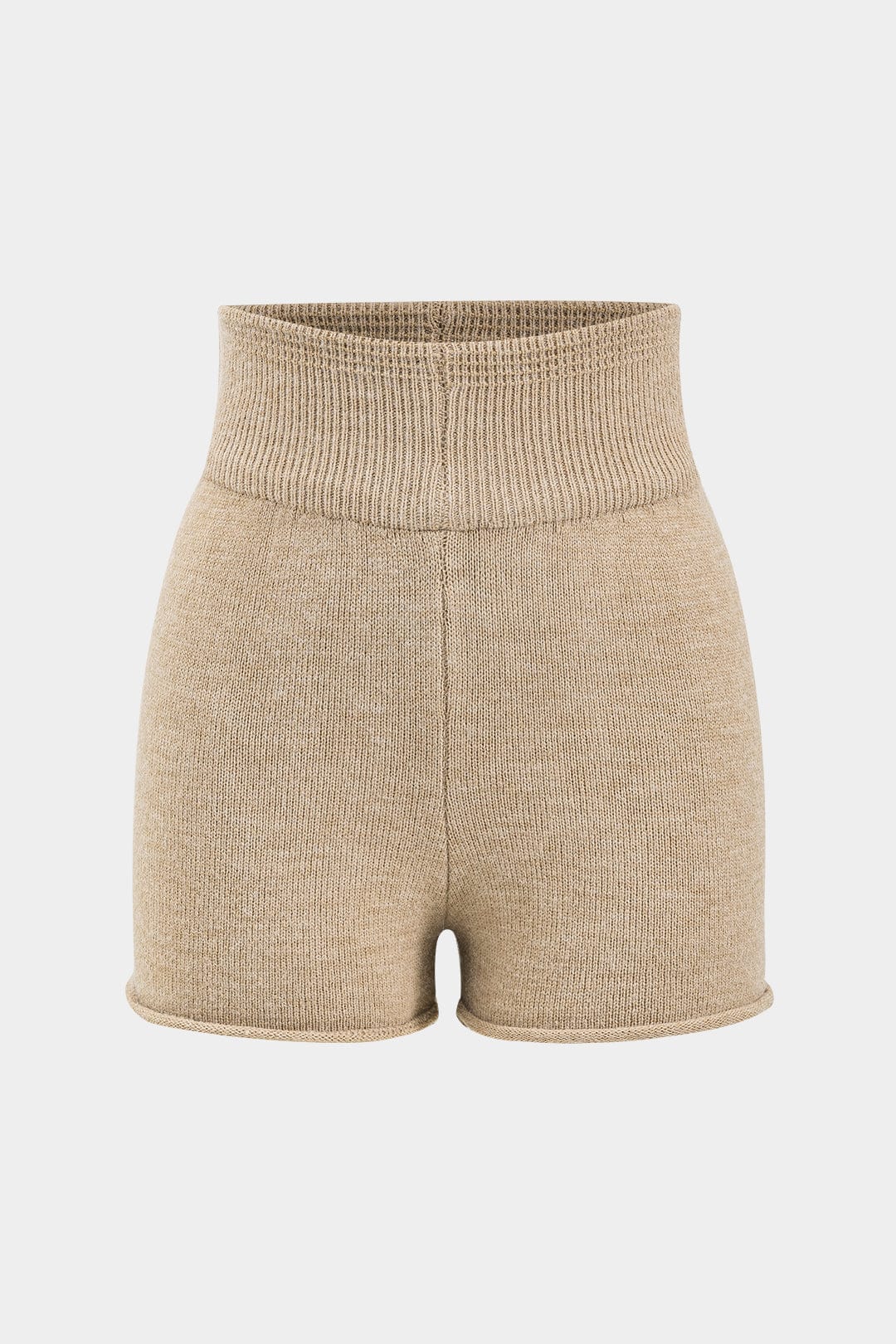 Stilla | Stilfuld Strik to Dels Sæt Med One Shoulder Trøje & Højtaljede Shorts Levere