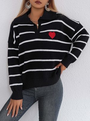 Stilla | Stribet Pullover Med Lange Ærmer og Johnny Krave