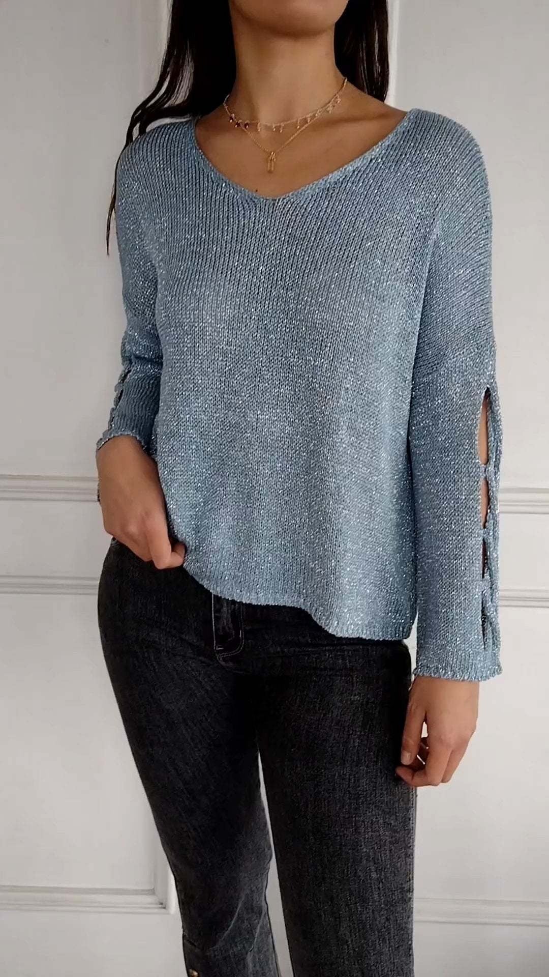 Stilla | Hollow Design Casual Sweater Justine Online salg