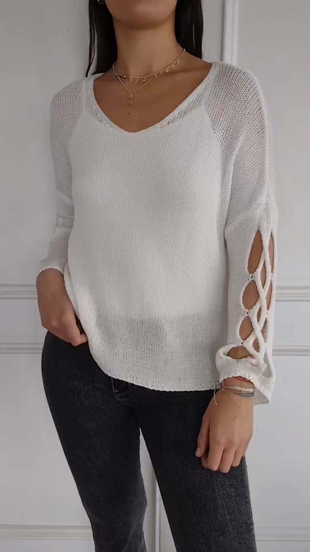 Stilla | Hollow Design Casual Sweater Justine Online salg