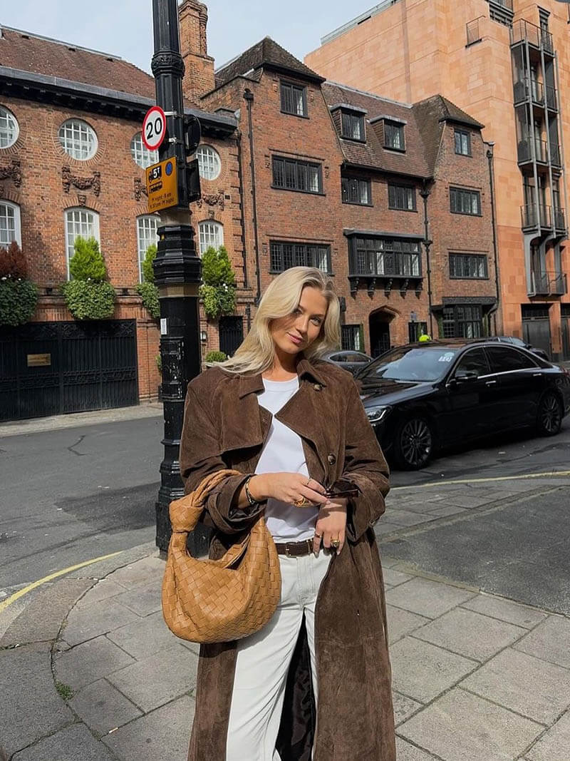 Stilla | Suede Belted Trenchcoat Mode