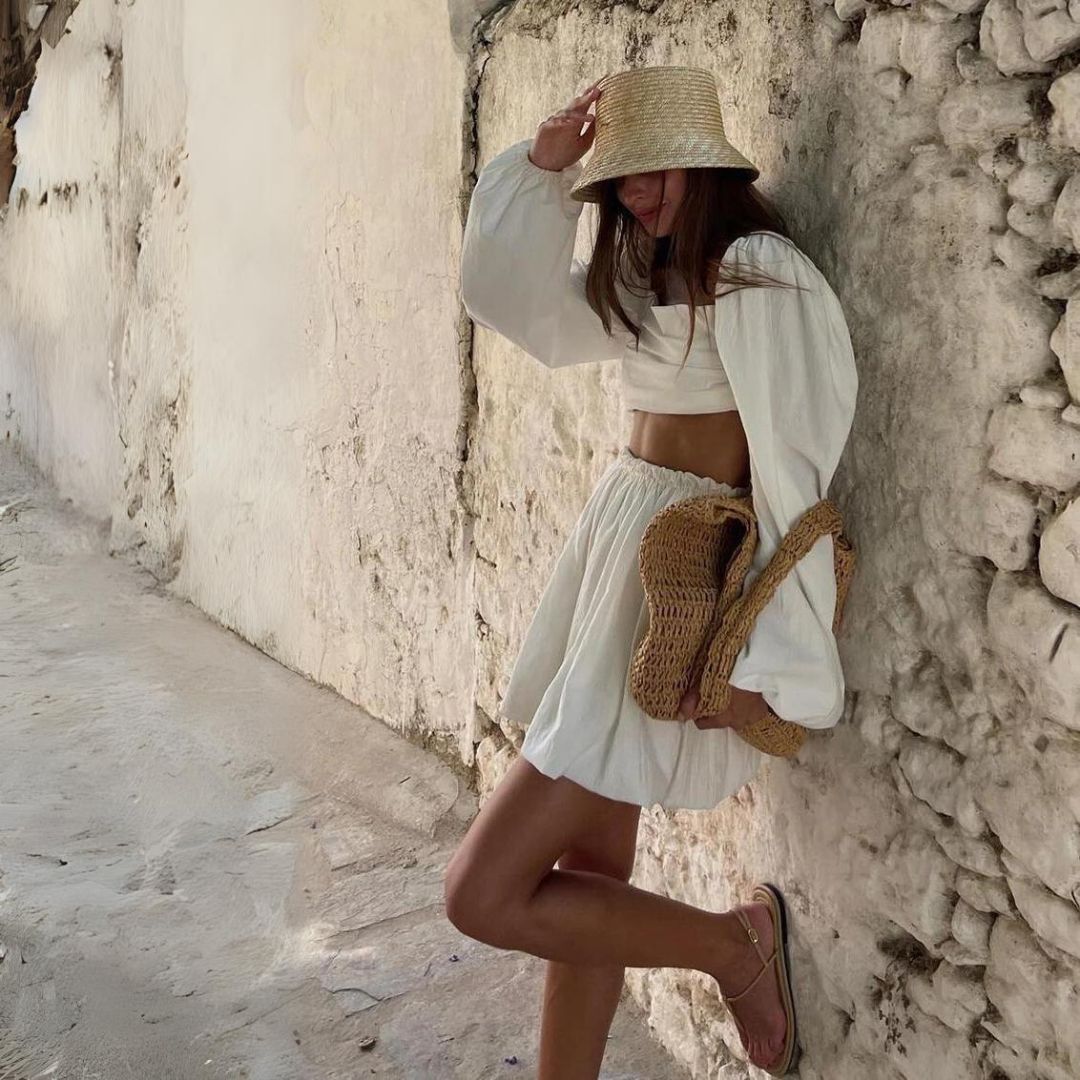 Stilla | Boho Chic Mavefri Top Og Nederdel Sæt Mode