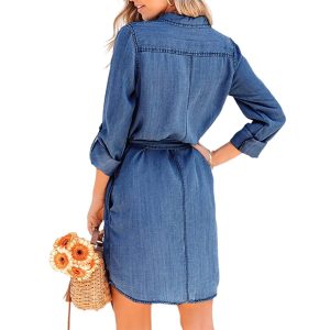 Stilla | Denim Skjortekjole Bomuld Casual og Chic