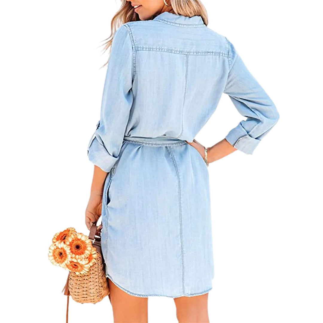 Stilla | Denim Skjortekjole Bomuld Casual og Chic
