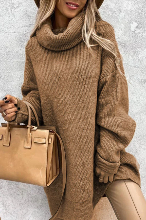 Stilla | Over størrelse Pullover med lange ærmer og en bred krave til moderne fashionistas