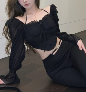 Stilla | Crop Top Med Udvidede Ærmer Mode