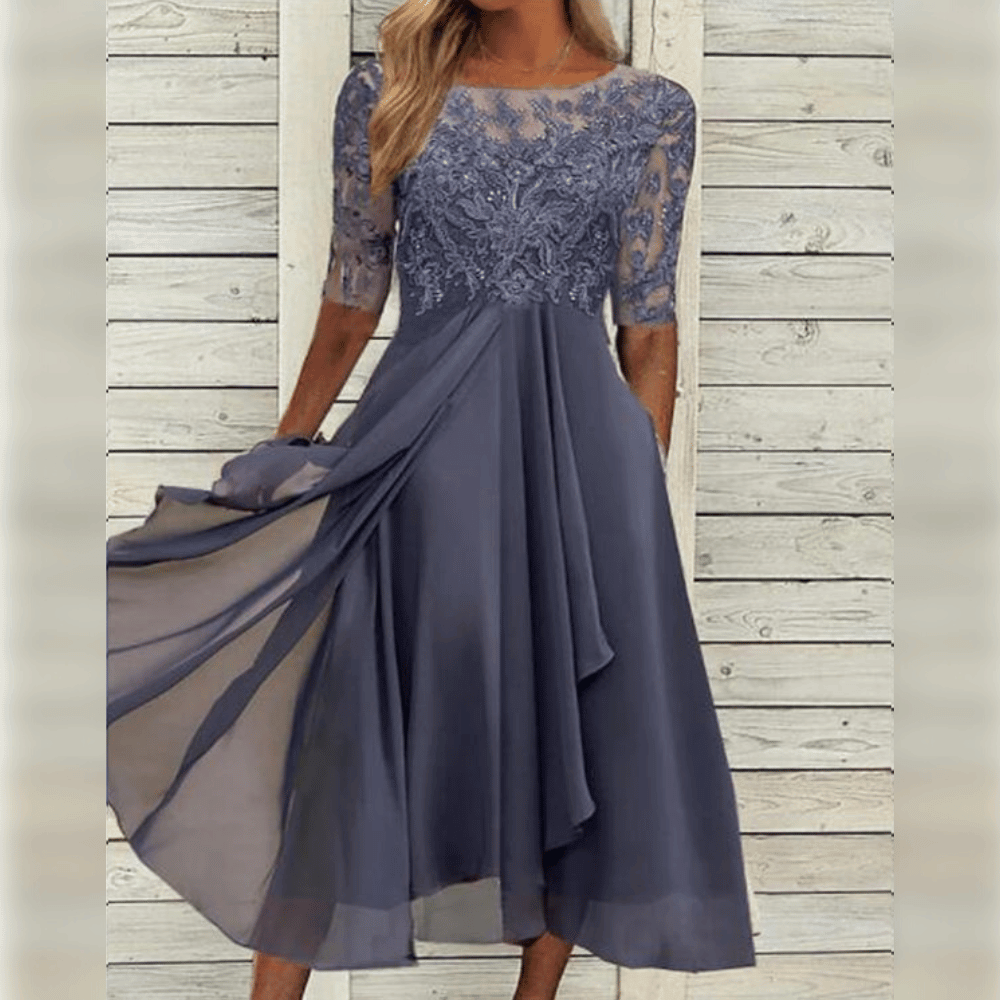 Stilla | Elegant Behageligt Dame Midikjole Online salg