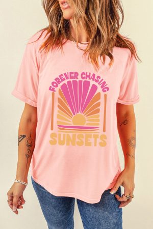 Stilla | FOREVER CHASING SUNSETS Rundhals T-Shirt