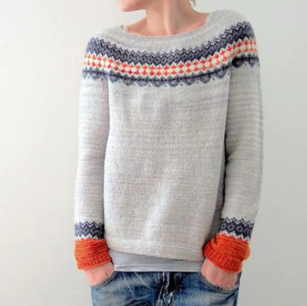 Stilla | Casual sweater med rund halsudskæring lavet af strik og lange ærmer til kvinder