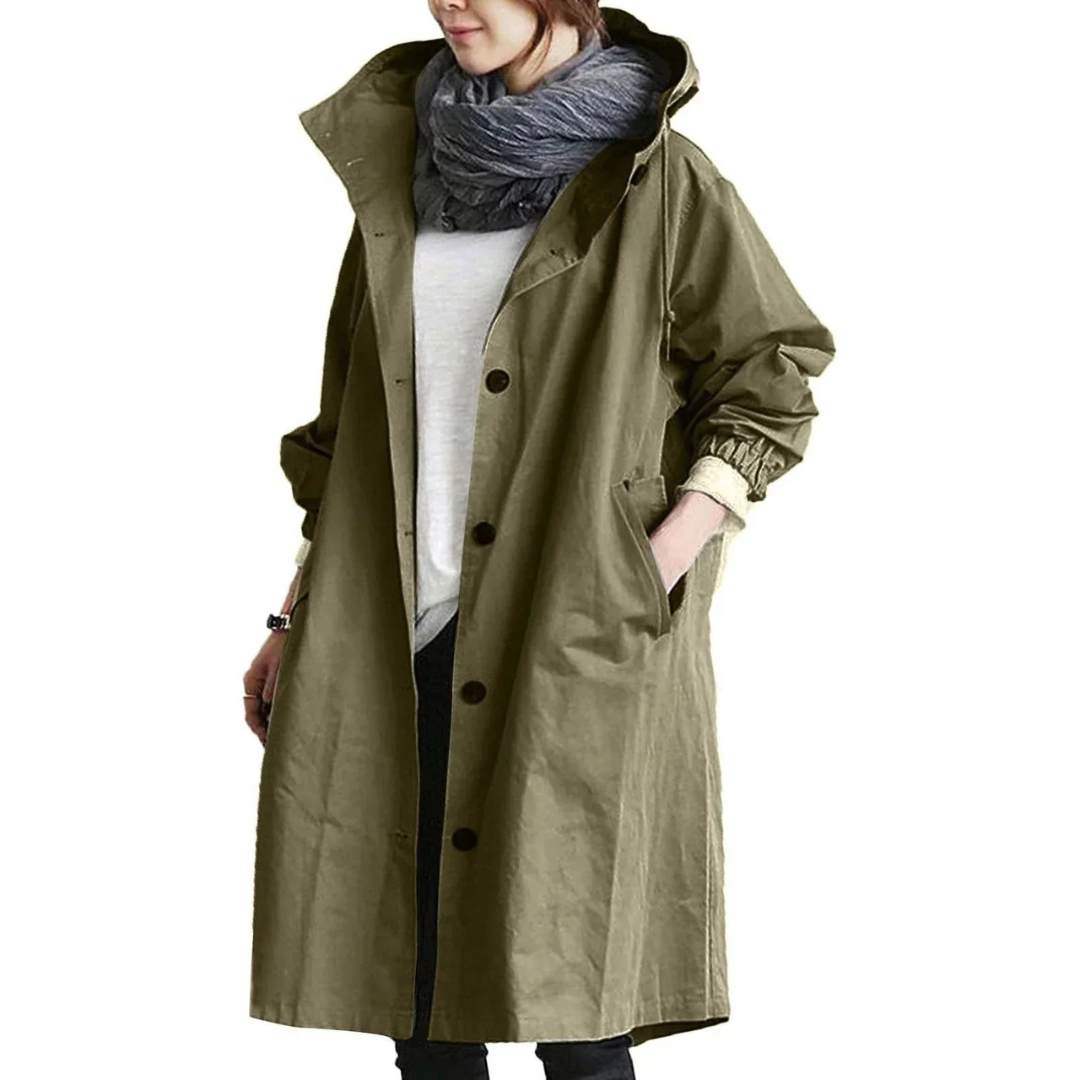 Stilla | Vandtæt Trenchcoat Til Kvinder Lang på udsalg