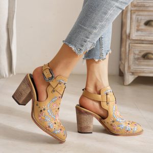 Stilla | Broderie Florale Sko