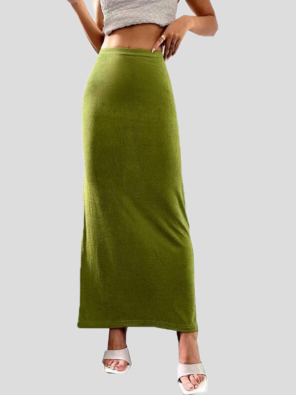 Stilla | Kvinderne Nederdele Afslappet Solid Slim Fit Maxi Nederdel Levere