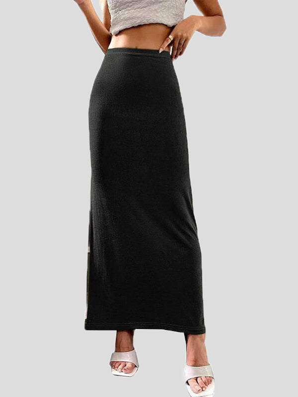 Stilla | Kvinderne Nederdele Afslappet Solid Slim Fit Maxi Nederdel Levere